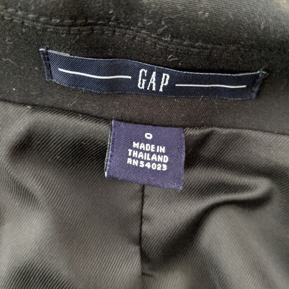 Gap 3 Button Classic Black Blazer Sz 0 - Picture 8 of 12